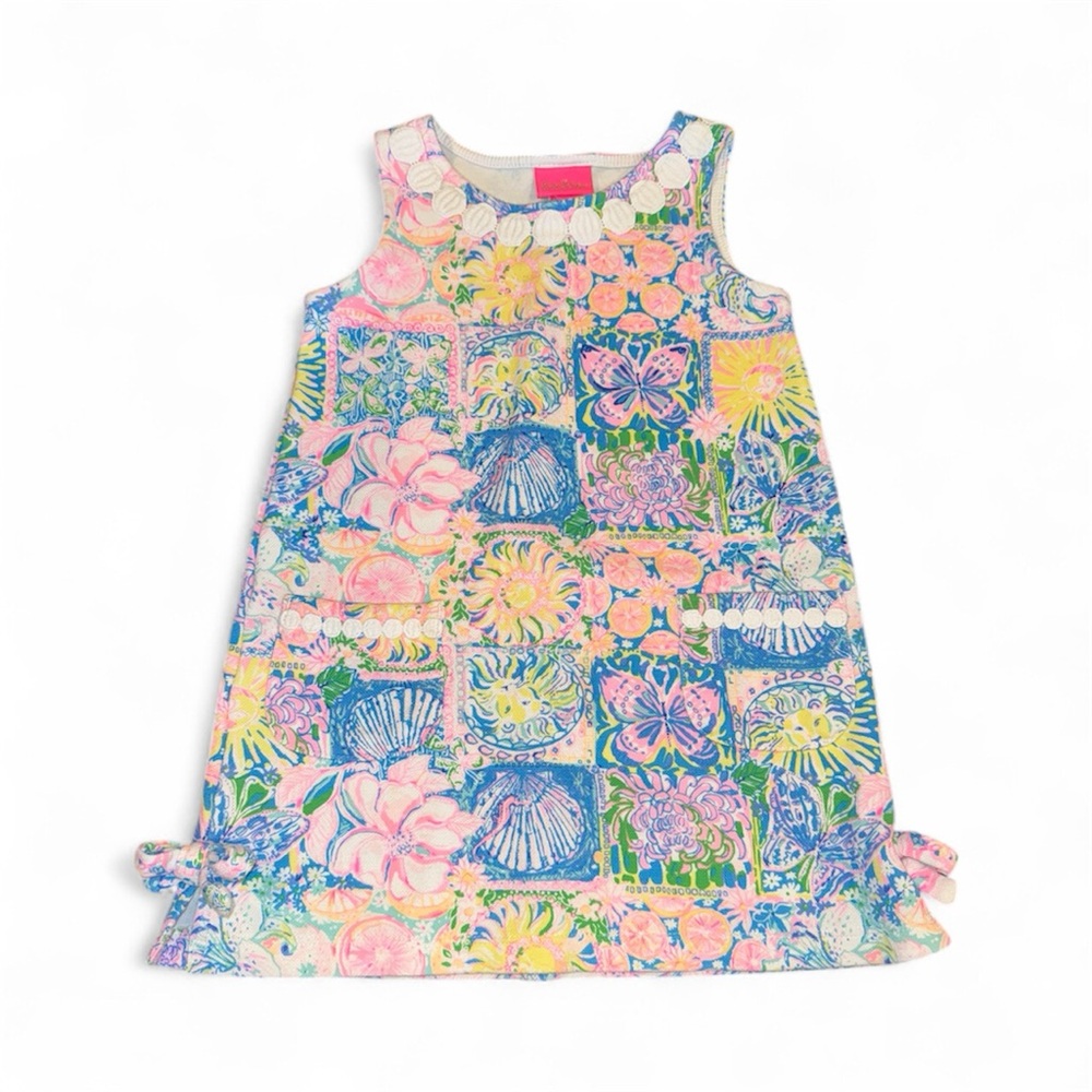Lilly Pulitzer Pink and Blue Floral Kids Dress